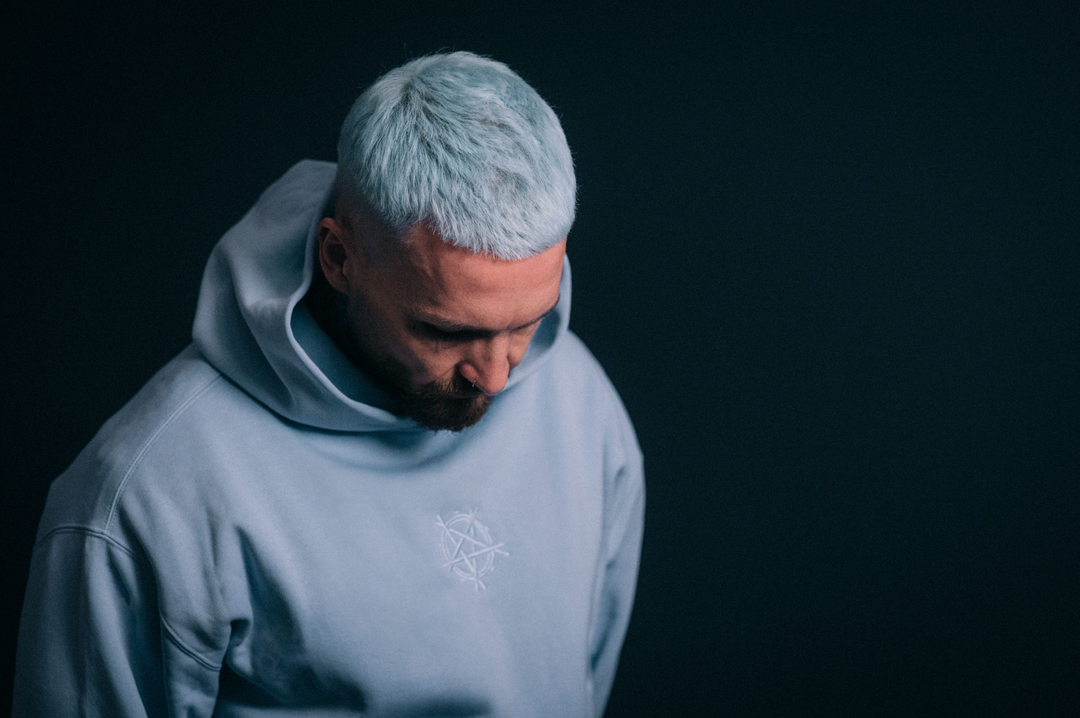 SLAM EMBROIDERED HOODIE POWDER BLUE