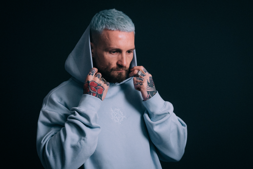 SLAM EMBROIDERED HOODIE POWDER BLUE