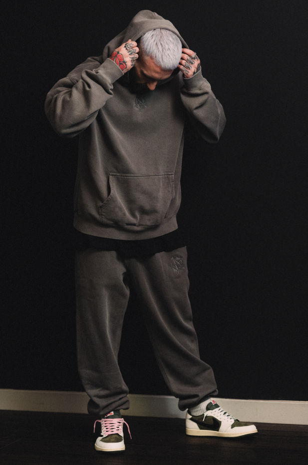 RELAX EMBROIDERED SWEATPANTS FADED GREY