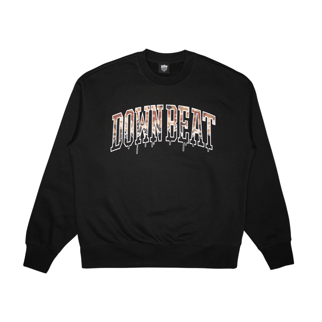 Varsity Camo Crewneck Coal