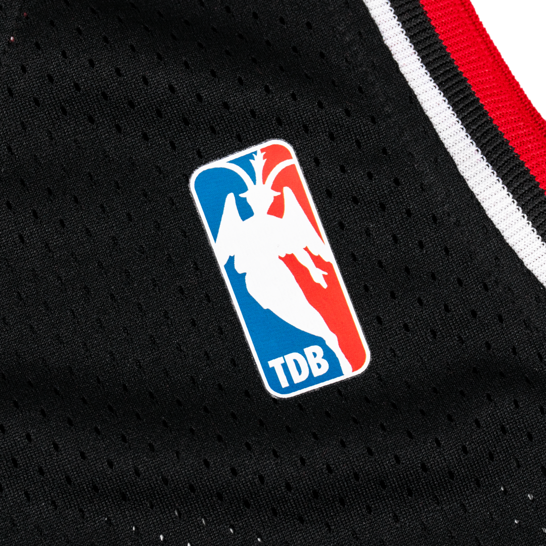 VARSITY BARBWIRE BASKETBALL JERSEY (BLACK/RED)