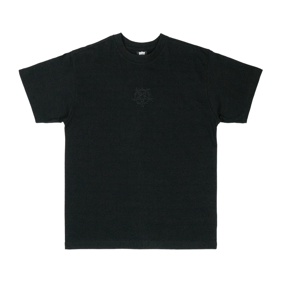 NU SLAM EMBROIDERED TEE - BLACK