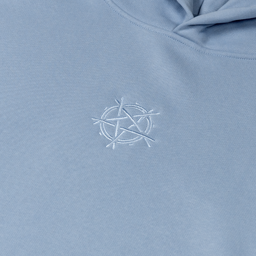 SLAM EMBROIDERED HOODIE POWDER BLUE