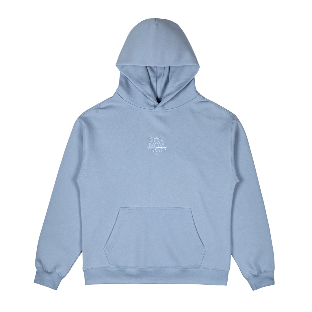 SLAM EMBROIDERED HOODIE POWDER BLUE
